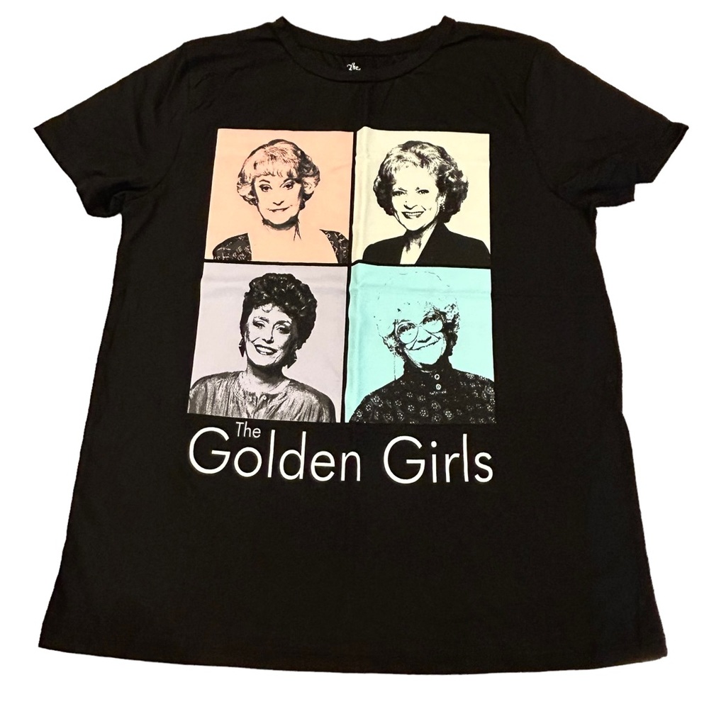 NWOT Golden Girls Black Short Sleeve Tee Shirt Top M